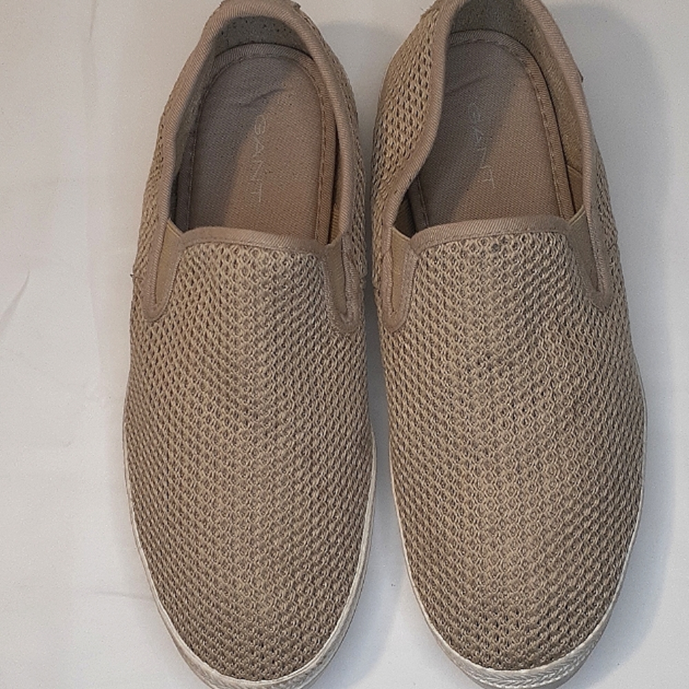Gant Frank Men's Size 8 Loafers. Tan Knit Slip Ons.